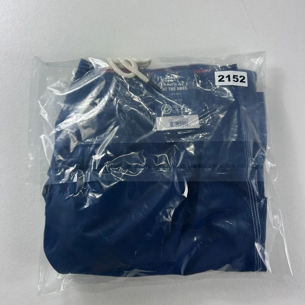 George‎ Mens Navy Blue Cargo Board Shorts Swim Trunks Size Small (28-30) NEW